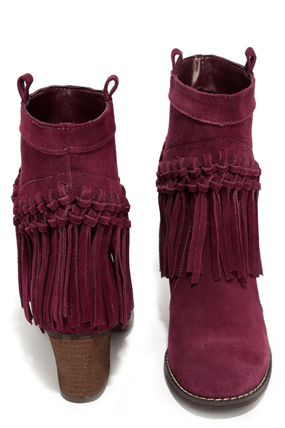 red tassel boots