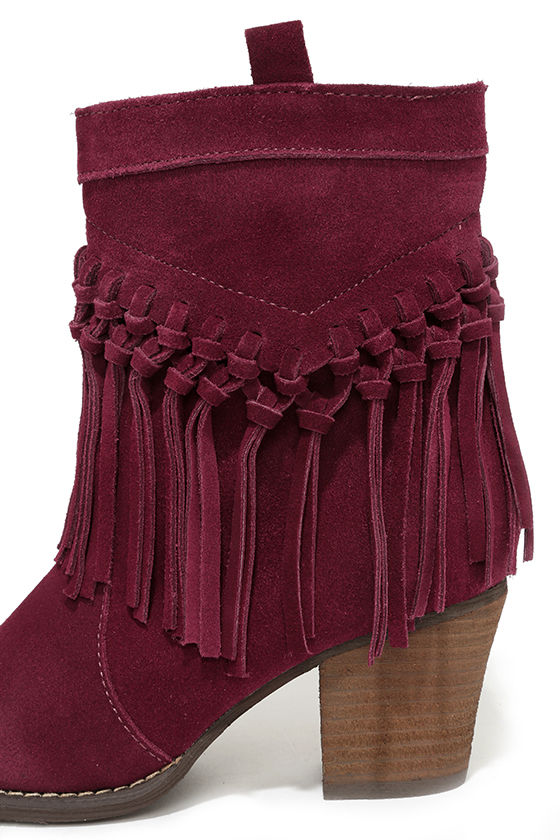 red tassel boots