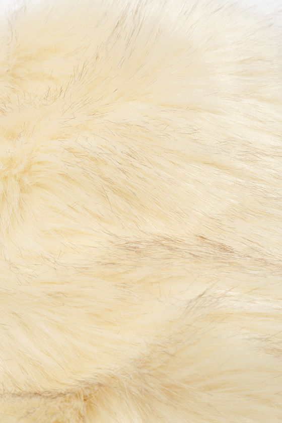 Cute Faux Fur Scarf Infinity Scarf Cream Faux Fur Scarf 22.00