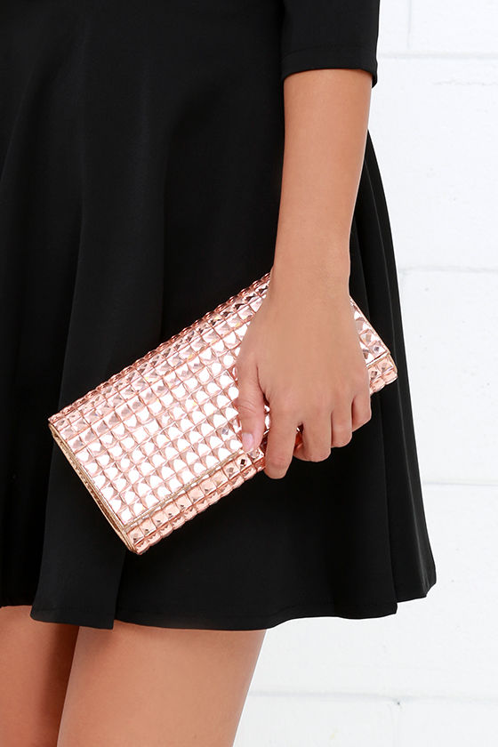 Metallic Rhinestone Clutch Stunning Blush Clutch - Rhinestone Clutch - Metallic Clutch - $46.00 ...