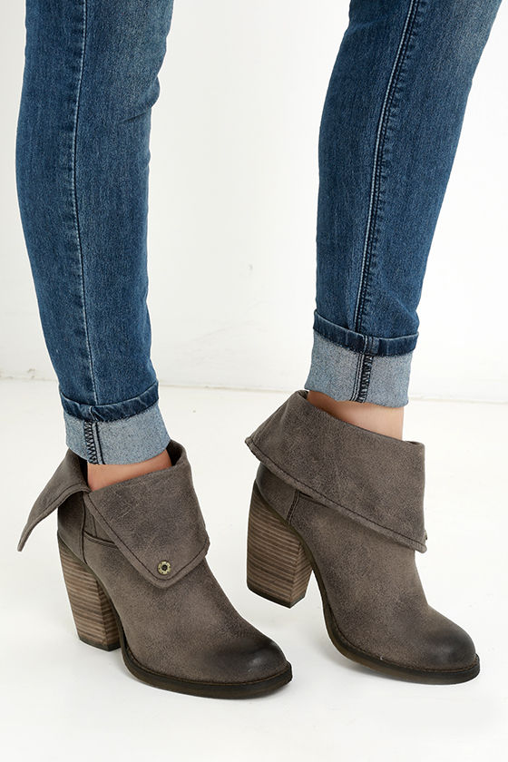 Chord Taupe Fold-Over Boots