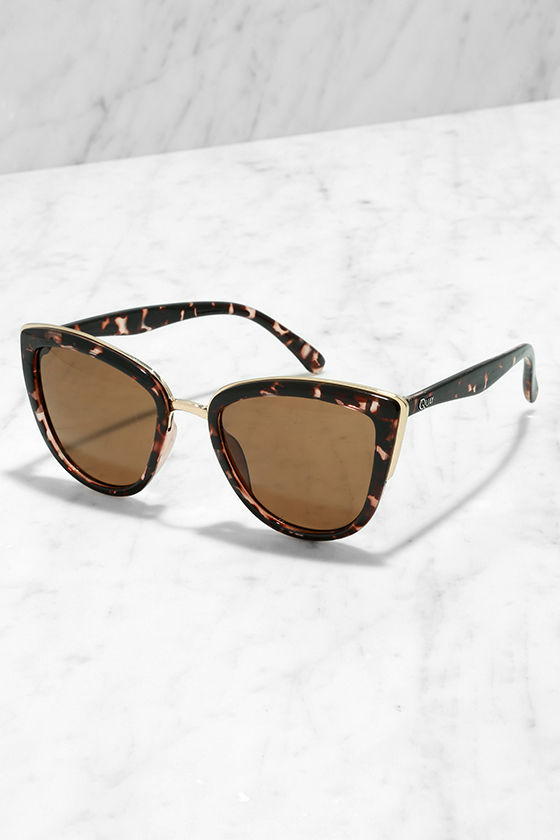 Quay My Girl Tortoise Sunglasses CatEye Sunglasses 50.00 Lulus