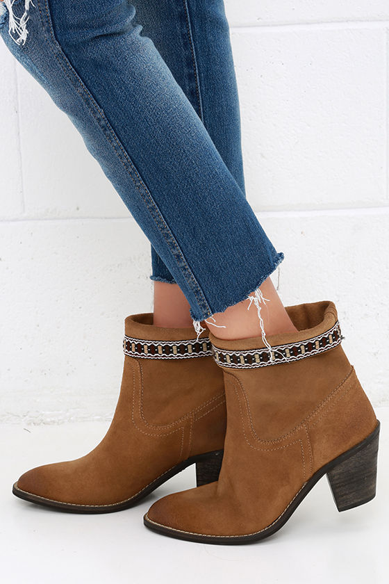 cute tan booties