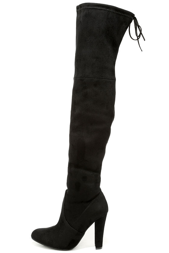 steve madden black thigh high boots