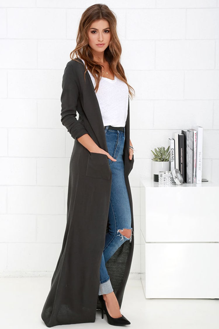 extra long sweater duster