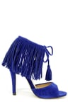 Chic Blue Heels - Fringe Heels - Suede Heels - Tassel Heels - $32.00