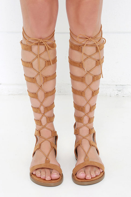 Cute Brown Sandals - Tall Sandals - Gladiator Sandals - $79.00
