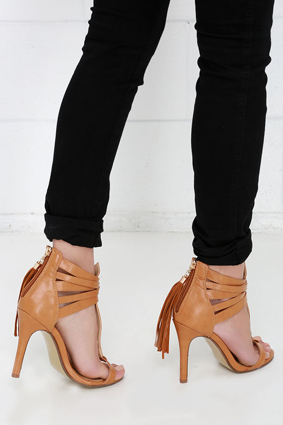 camel high heel shoes
