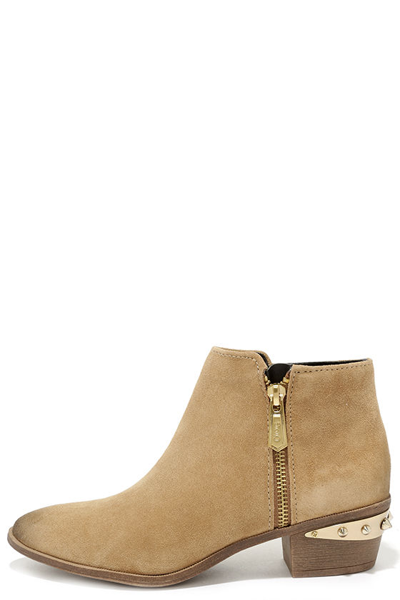 Circus by Sam Edelman Holt Camel Suede Leather Ankle Boots