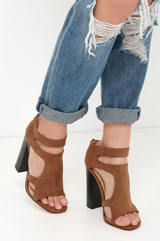 black and brown heels