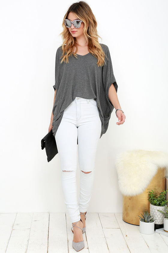 white distressed skinny jeans