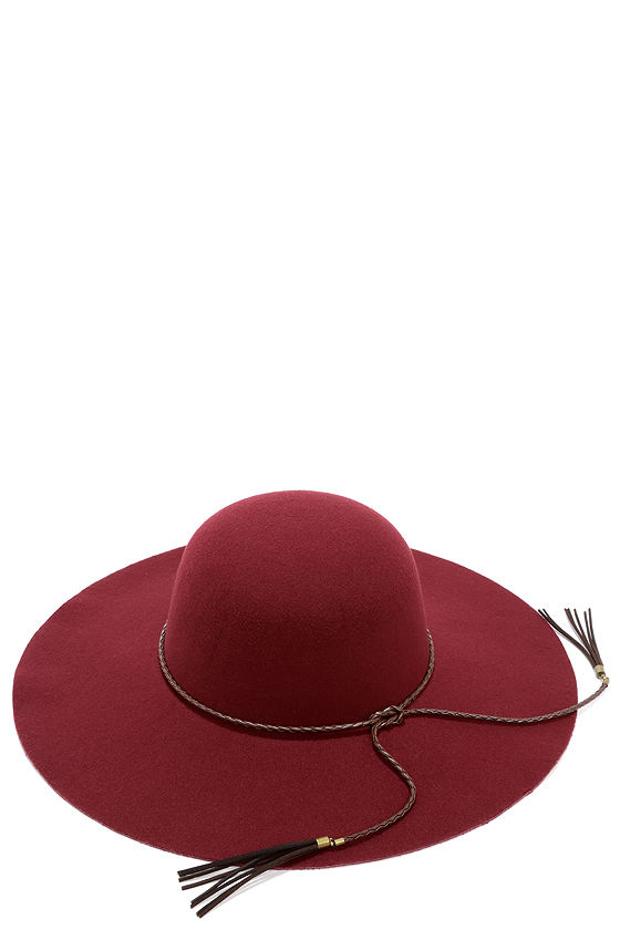 Wine Red Hat Floppy Hat 15.00 Lulus