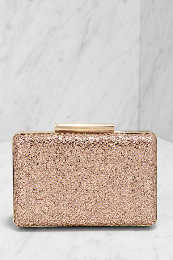 pink gold clutch