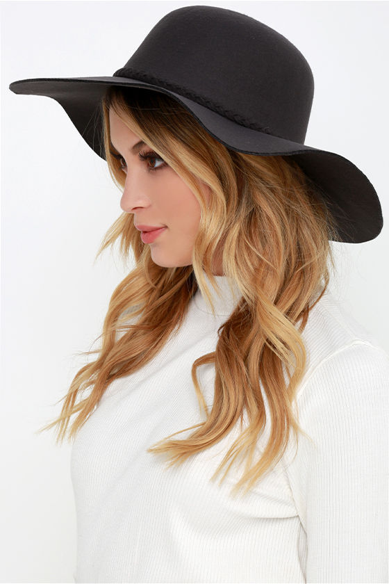 Charcoal Grey Hat Floppy Hat Wide Brim Hat 15.00 Lulus