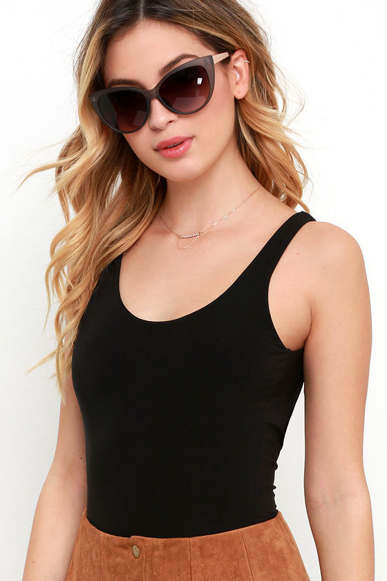 Sexy Black Bodysuit - Knit Bodysuit - Backless Bodysuit - $34.00 - Lulus
