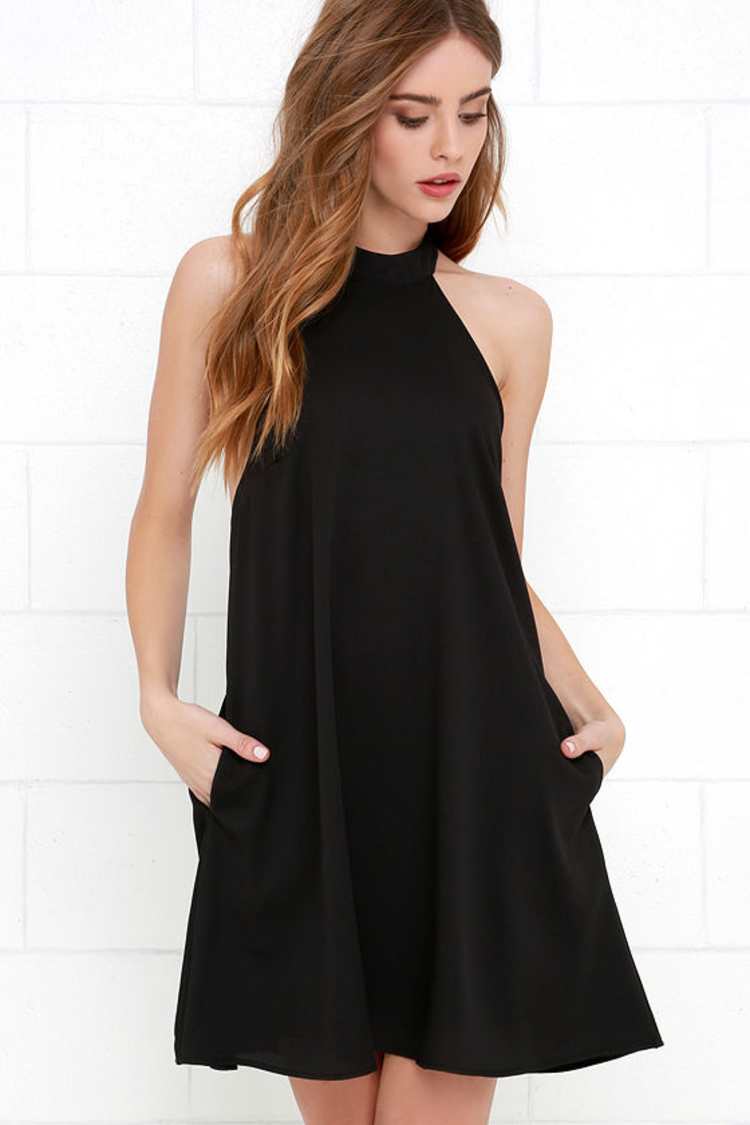 slim fit dress slacks Long Halter Pleated Trapeze Formal Dress Halter Neckline & Pleated Det –  The Dress Outlet main image 1