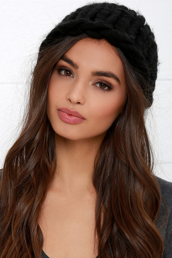 Black Beanie Knit Beanie 18.00 Lulus
