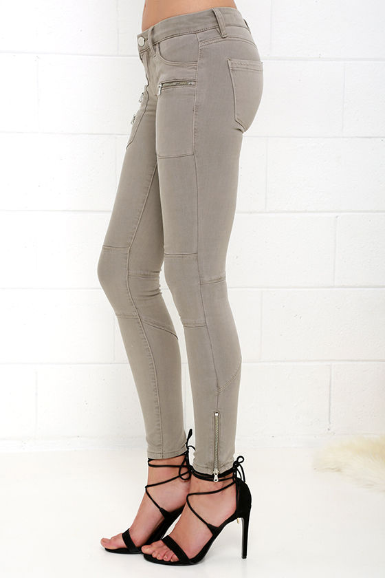 Blank NYC Skinny Taupe Jeans Zipper Jeans Skinny Jeans 88.00