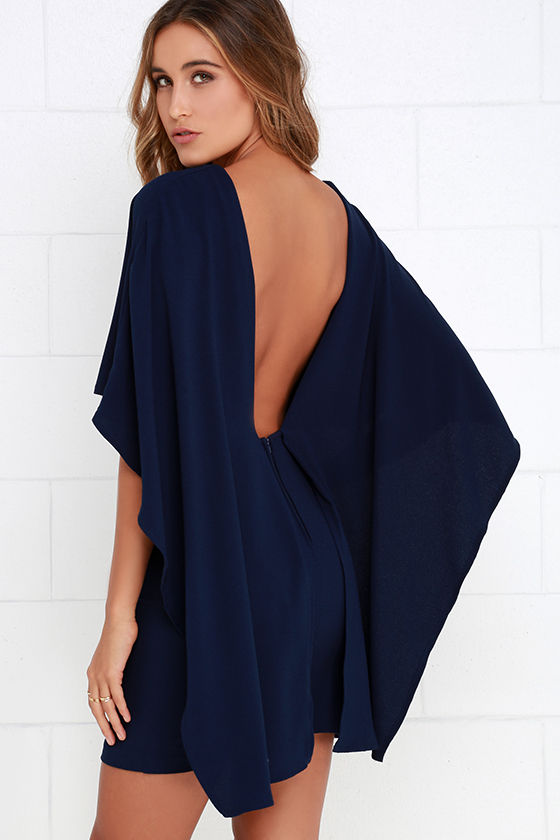 backless cape dress