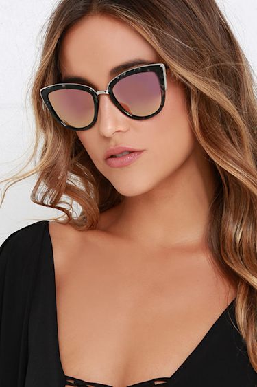 Quay My Girl Black Tortoise and Pink Sunglasses