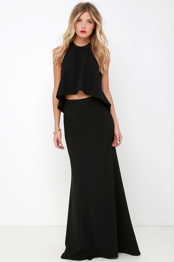 Two-Piece Dress - Black Dress - Maxi Dress - $123.00 - Lulus