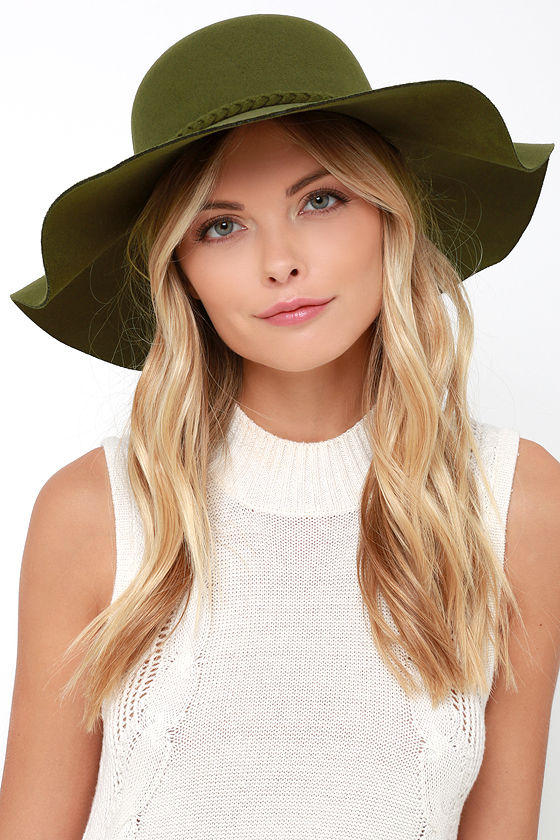 Olive Green Hat Floppy Hat Wide Brim Hat 15.00 Lulus