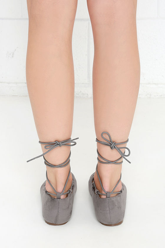 cute gray flats