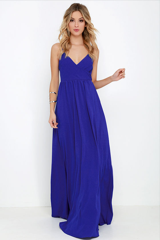 Lovely Royal  Blue  Dress  Maxi  Dress  Sleeveless Maxi  