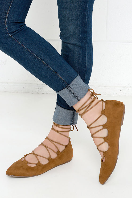 tan summer flats