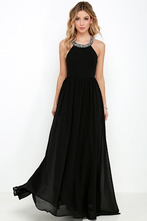 allspice beaded maxi dress black chain black dress Black Pearl Beaded Maxi Dress L-parroquiadesanalbertomagno.com