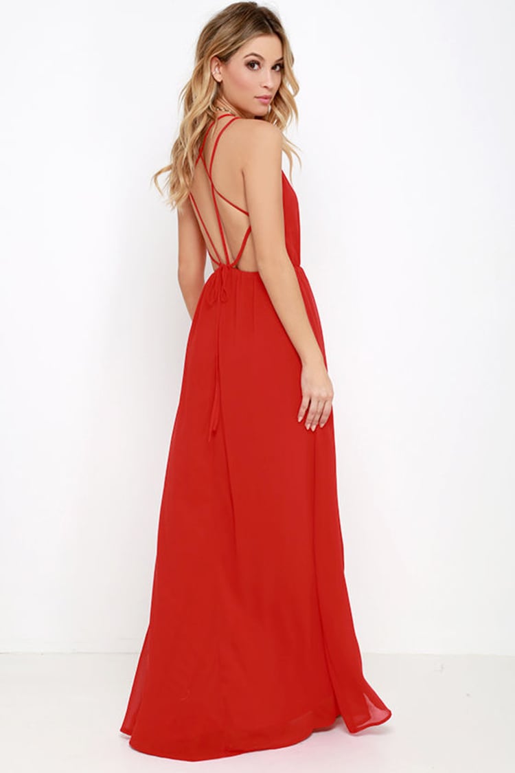 lulu red maxi dress Lulus + Heavenly Hues Red Maxi Dress