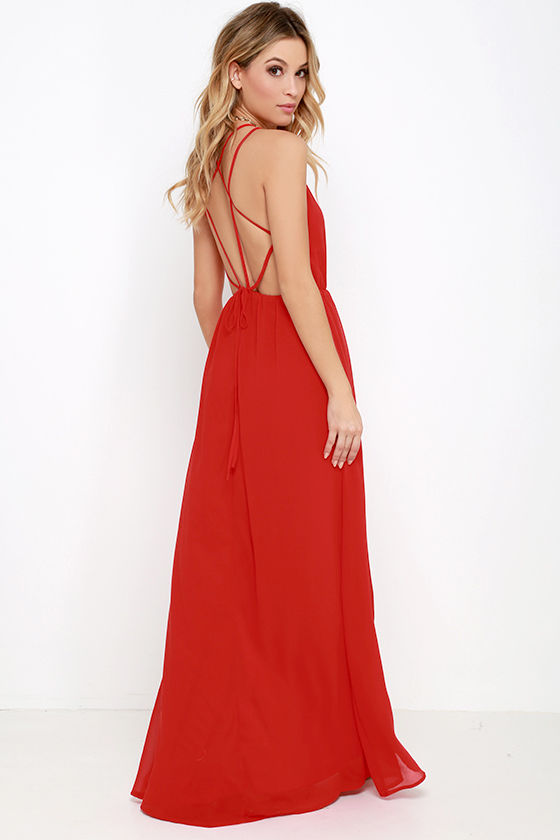 Red Dress - Maxi Dress - Backless Dress - $74.00 - Lulus