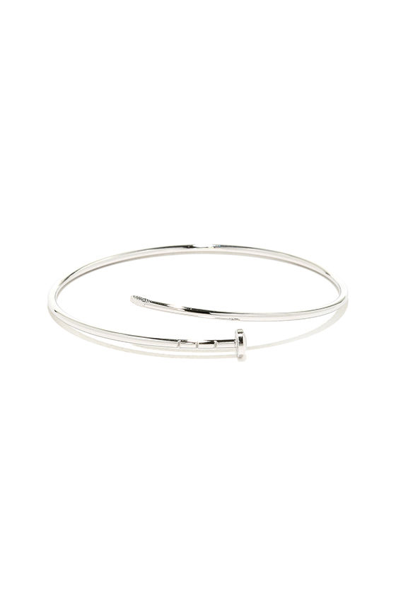 Cute Silver Bracelet Nail Bracelet Bangle 16.00 Lulus
