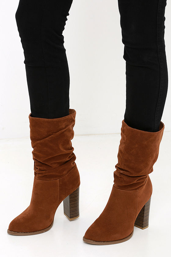 tan suede slouch boots