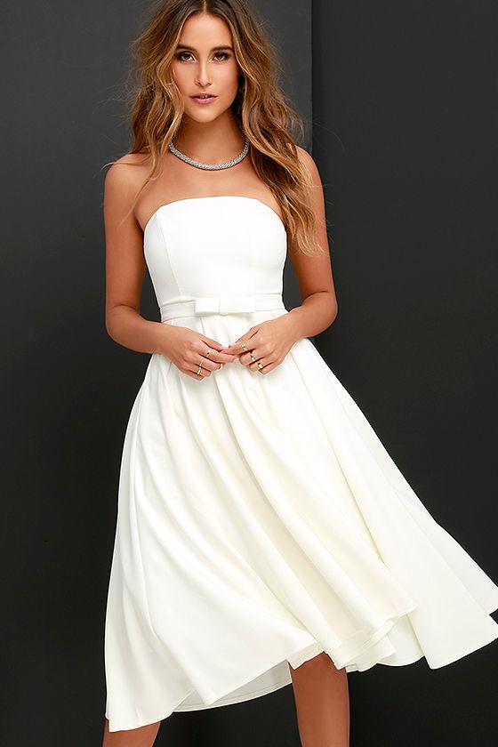 white midi dress for graduation