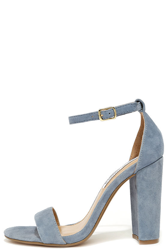 blue suede steve madden heels