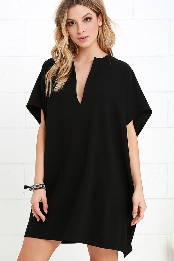 short black shift dress