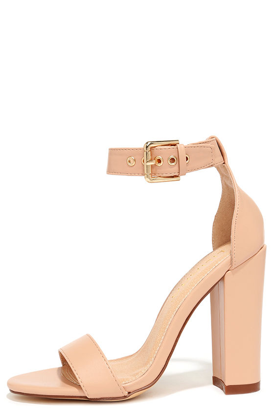 Cute Ankle Strap Heels - High Heel Sandals - Nude Heels - $34.00 - Lulus