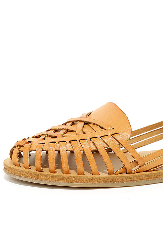 pointed toe huarache flats