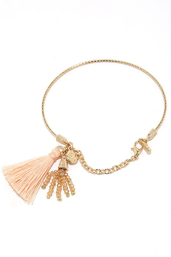 Gold Clutch Bracelet Tassel Braclet Beaded Bracelet 12.00 Lulus