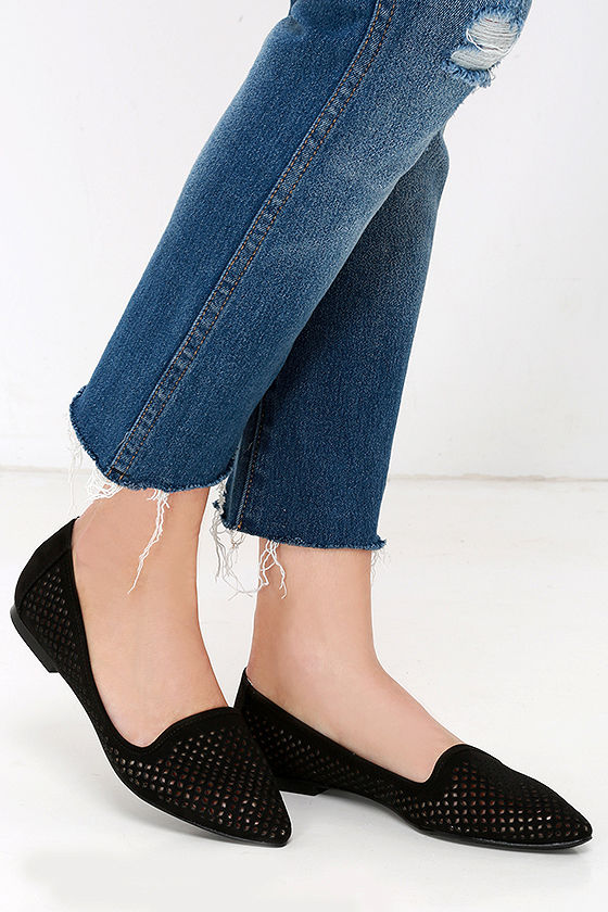 Cute Black Flats - Suede Flats - Loafers - Loafer Flats - $49.00