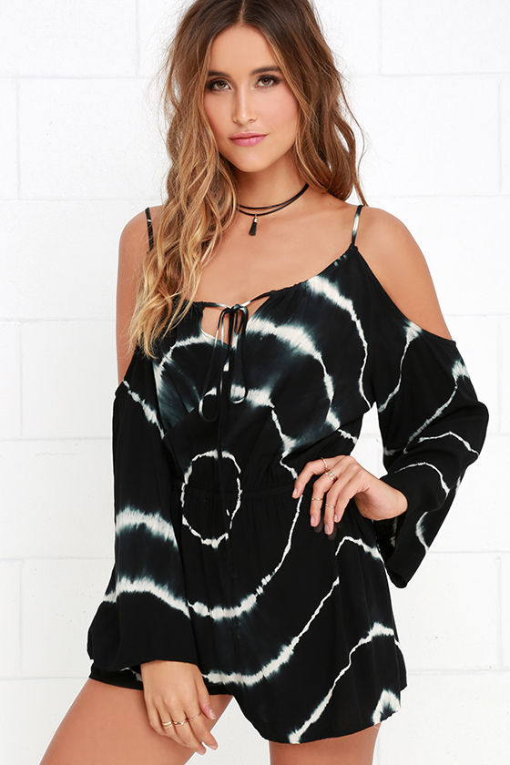 tie dye romper womens