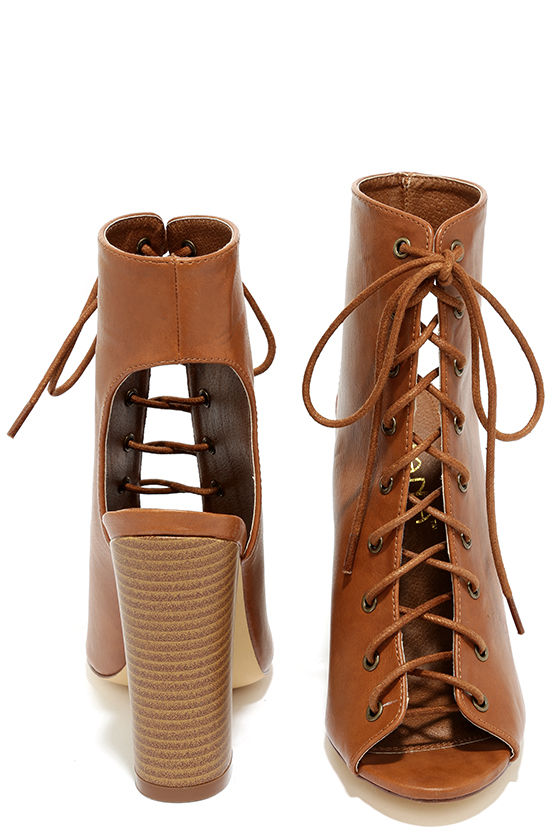 peep toe booties heels