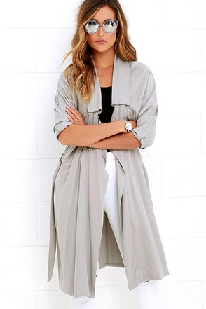 Jack By Bb Dakota Martha Grey Trench Coat 83 00 Lulus Jack By Bb Dakota Martha Grey Trench, Bb Dakota Long Trench Coat