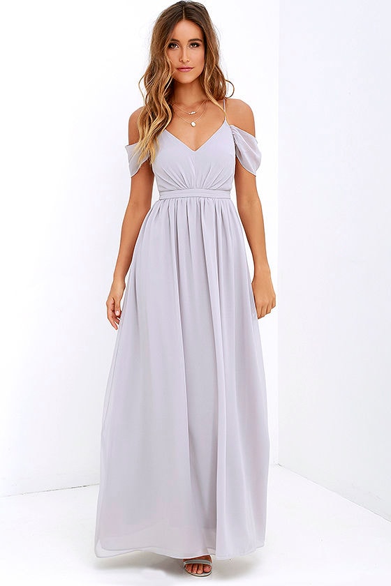 Quite the Charmer Grey Maxi Dress