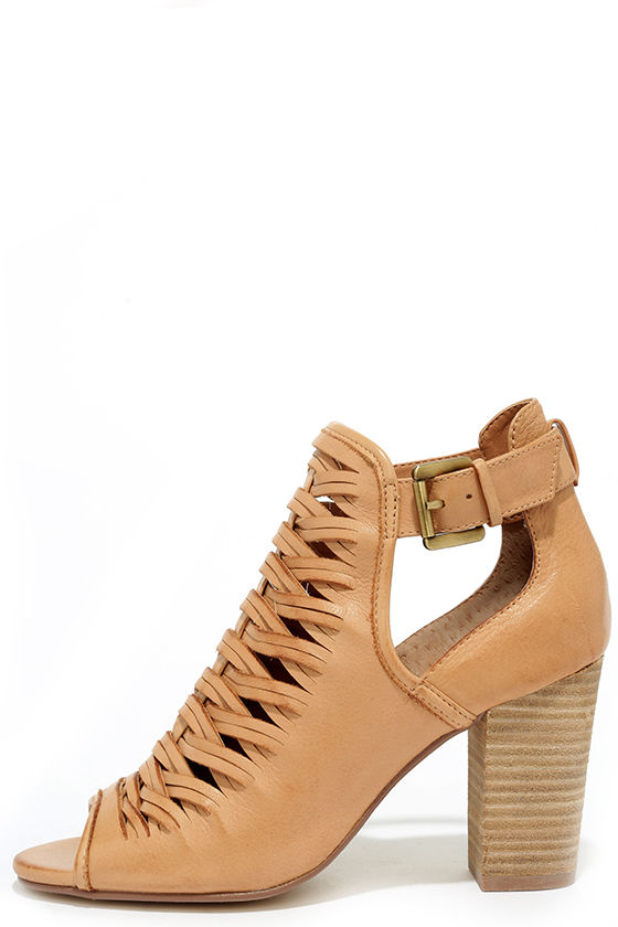 yellow leather booties