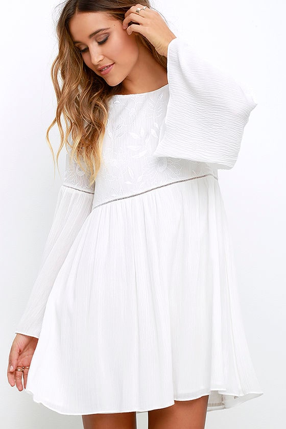 white cotton babydoll dress