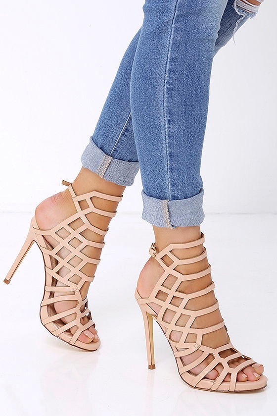 Impact the Outcome Nude Caged Heels