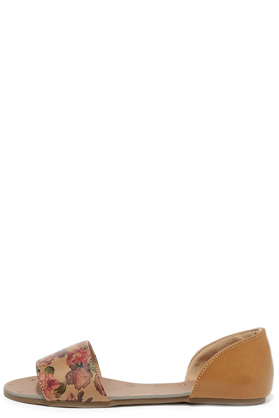 cute peep toe flats