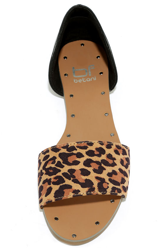 Cute Leopard Flats - Peep Toe Flats - $23.00
